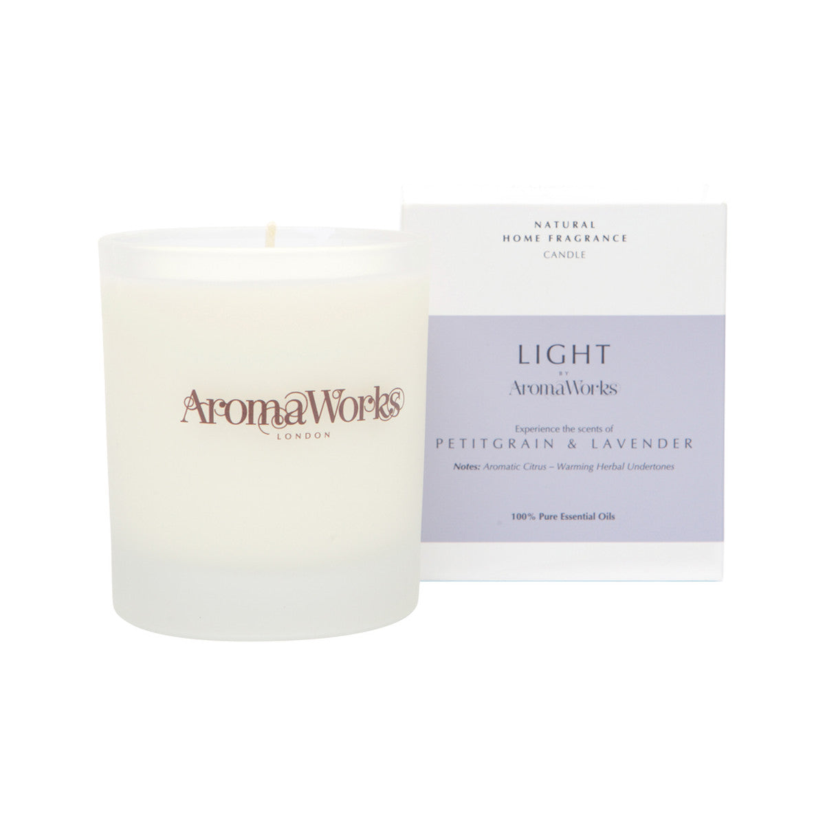 Aromaworks Light Candle Petitgrain & Lavender Medium 220g - Cutprice Online