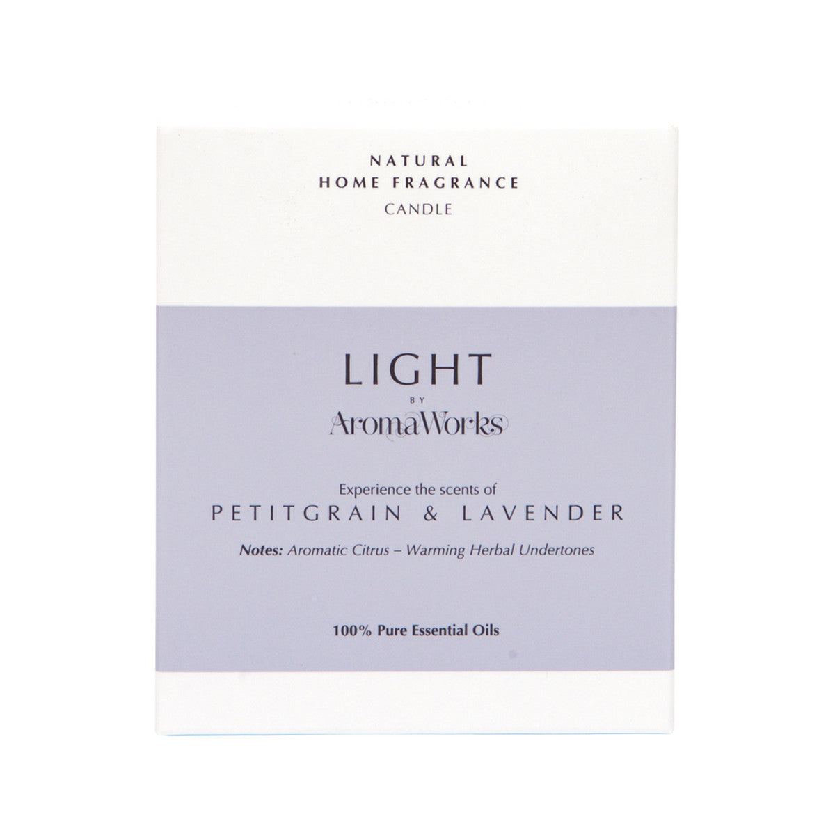 Aromaworks Light Candle Petitgrain & Lavender Medium 220g - Cutprice Online