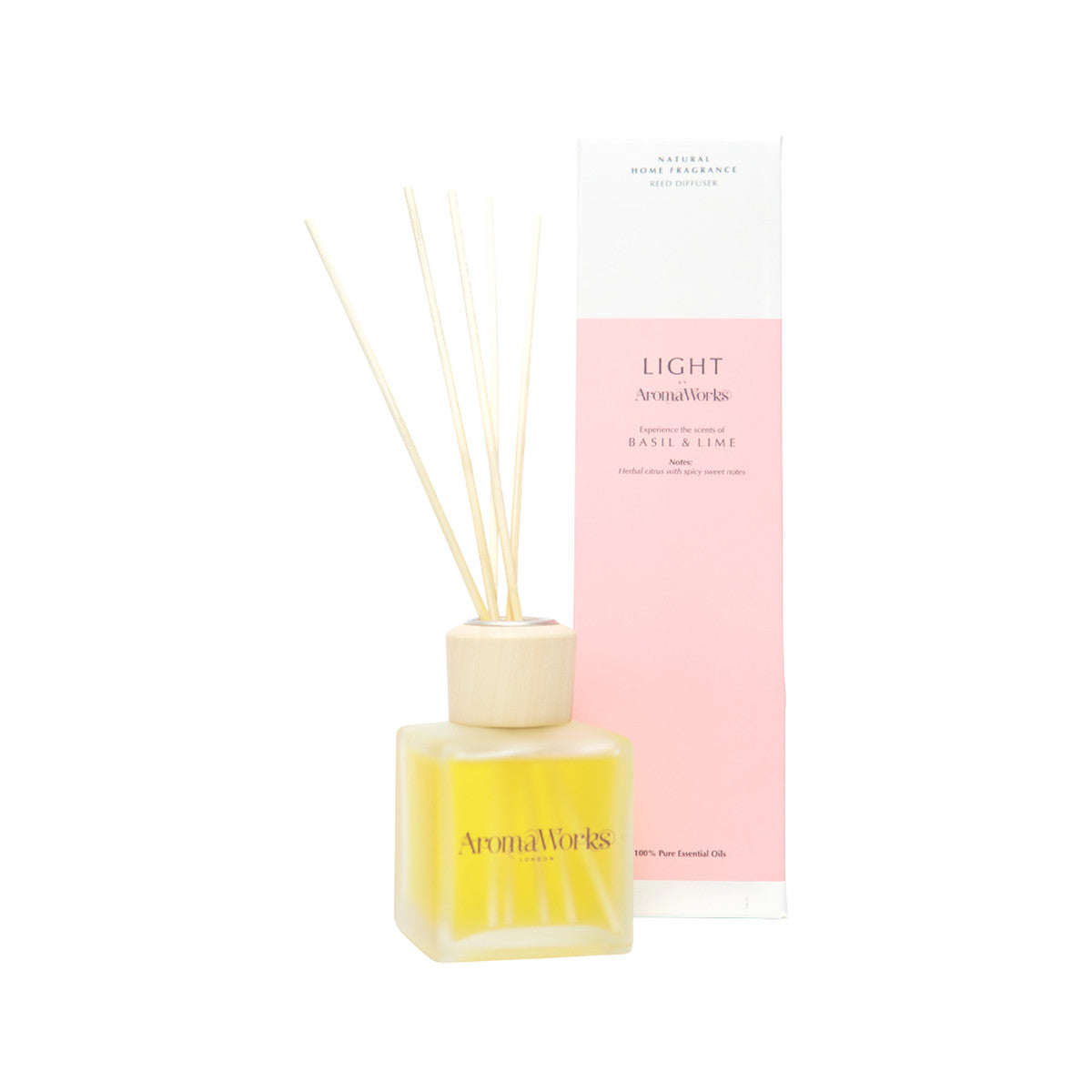 Aromaworks Light Reed Diffuser Basil & Lime 100ml - Cutprice Online