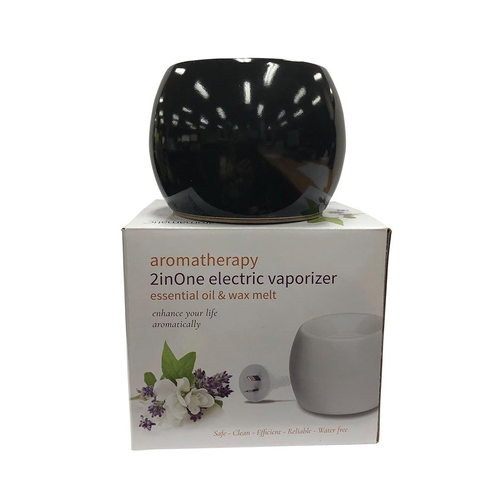 Aromamatic Wax Melt Electric Warmer Black Textured (Suitable for Wax Melts & Essential Oils) - Cutprice Online