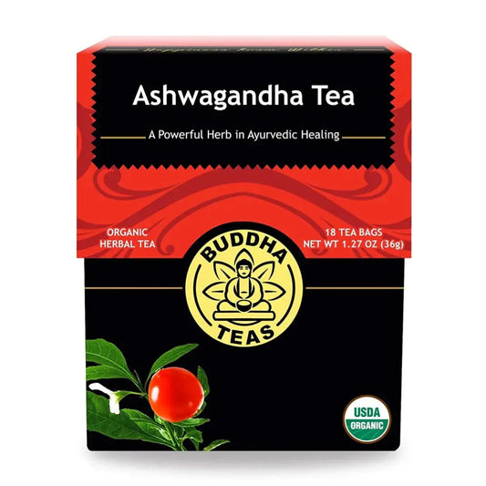 BUDDHA TEAS Organic Herbal Tea Bags Ashwagandha Tea 18 BUDDHA TEAS