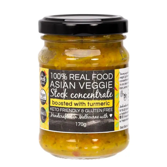 THE BROTH SISTERS Stock Concentrate Asian Veggie With Turmeric 170g THE BROTH SISTERS