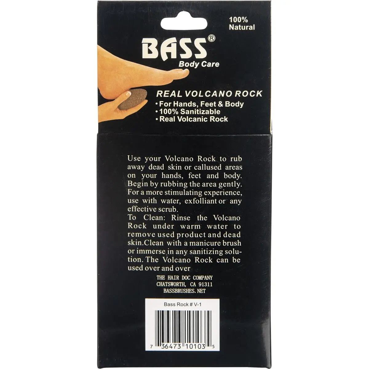 Bass Body Care Real Volcanic Rock for Hands, Feet & Body 1 BASS BODY