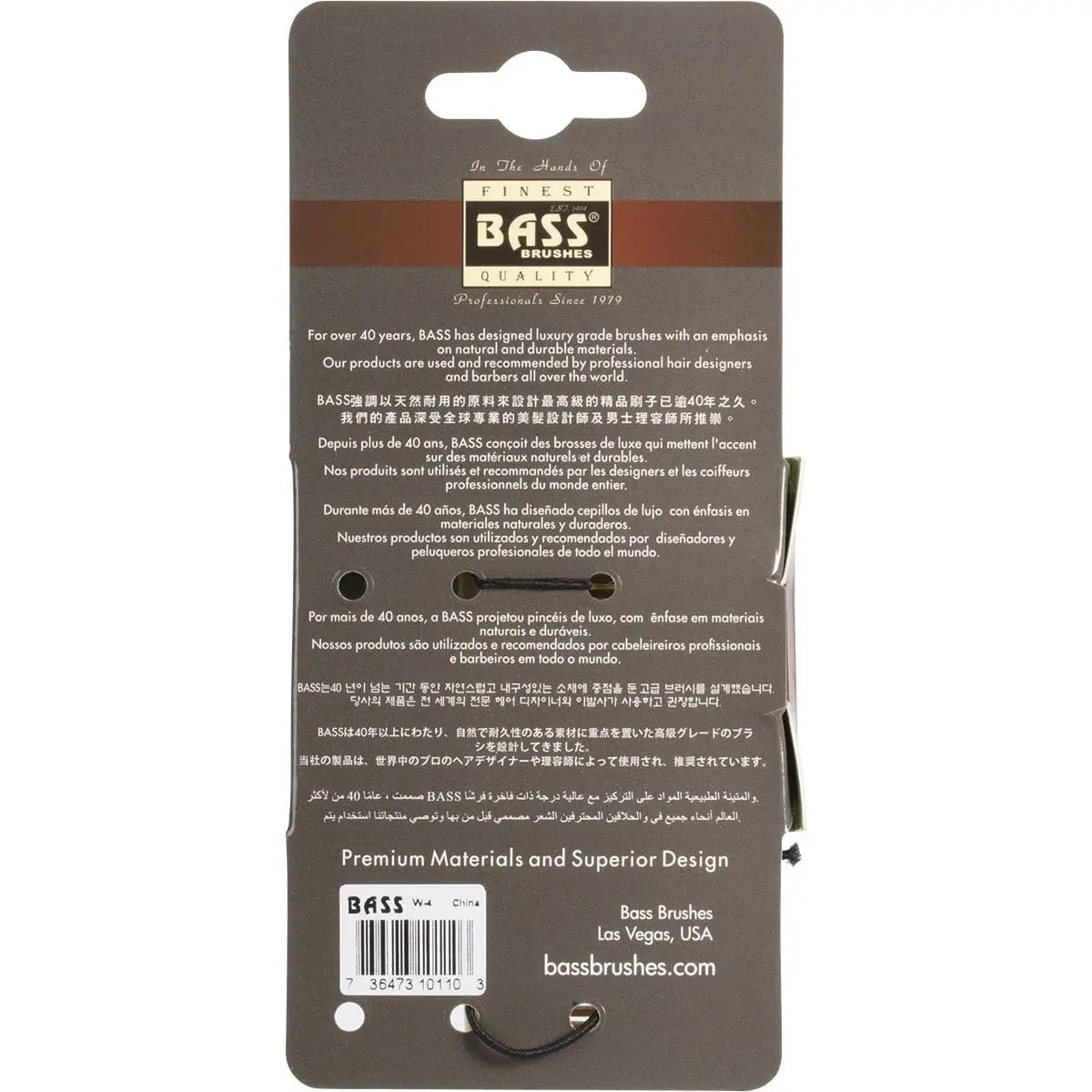 Bass Brushes Bamboo Comb Pocket Size - Fine Tooth 1 BASS BRUSHES