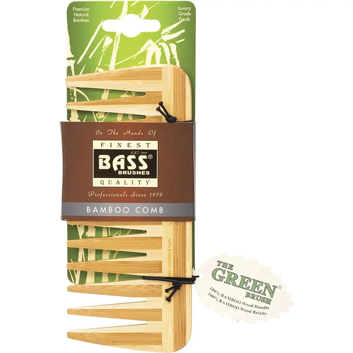 Bass Brushes Bamboo Comb Medium - Wide Tooth 1 BASS BRUSHES