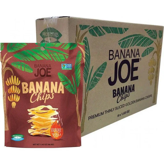 Banana Joe Banana Chips Hickory BBQ 46.8g 6 Pack BANANA JOE