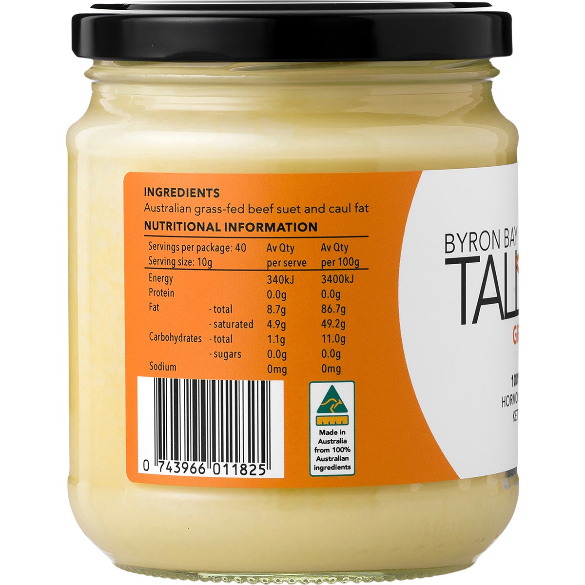 Byron Bay Tallow Grass Fed Beef Tallow 400g - Cutprice Online