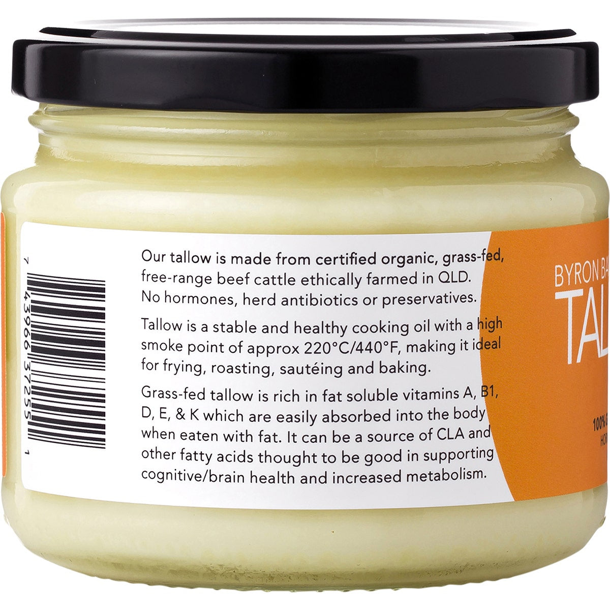 Byron Bay Tallow Organic Grass Fed Beef Tallow 275g - Cutprice Online