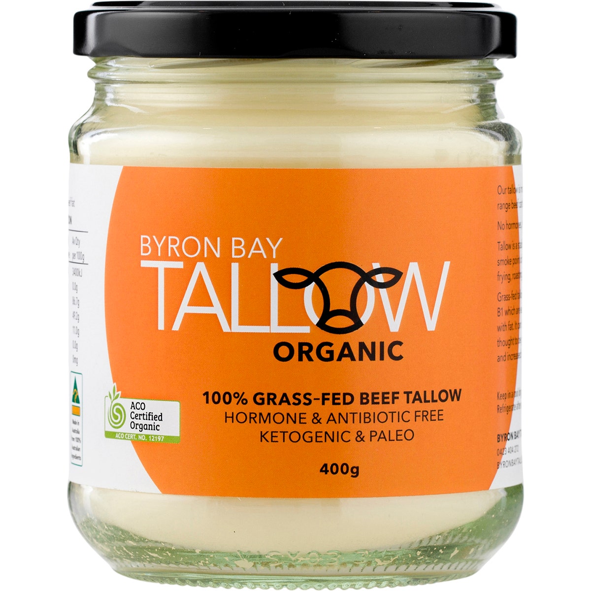 Byron Bay Tallow Organic Grass Fed Beef Tallow 400g - Cutprice Online