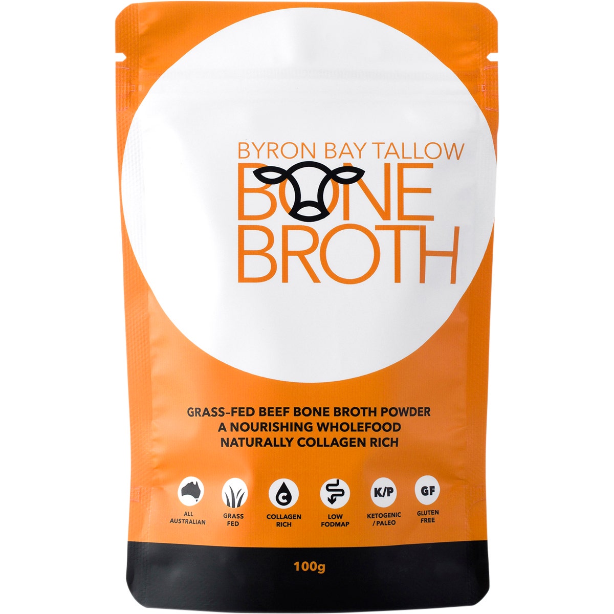 Byron Bay Tallow Grass Fed Beef Bone Broth Powder 100g - Cutprice Online