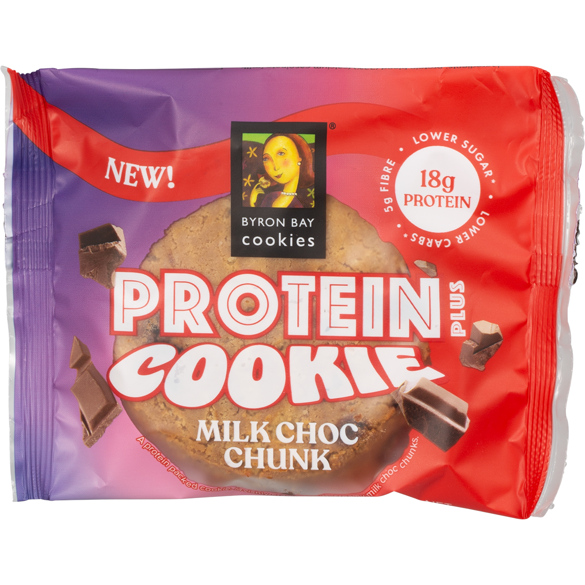 Byron Bay Cookies Protein Cookie Milk Choc Chunk 60g x 12 Pack