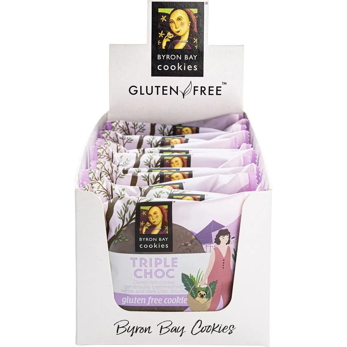 Byron Bay Cookies Gluten Free Cookies Triple Choc Fudge 60g 12 Pack BYRON BAY