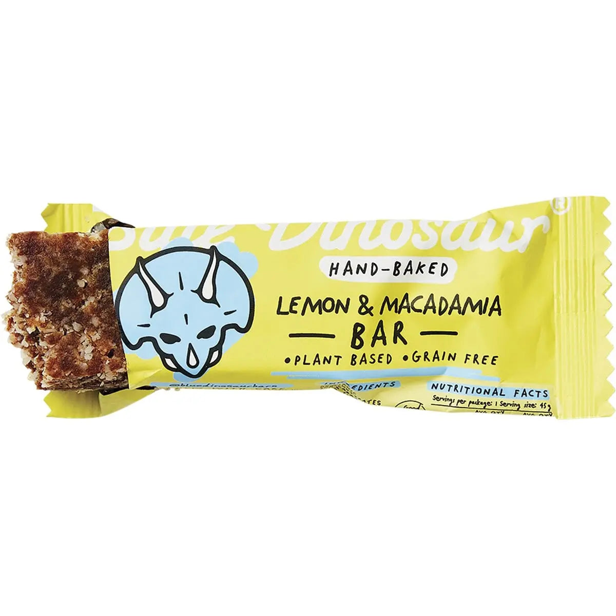 Blue Dinosaur Hand-baked Bar Lemon Macadamia 45g 12 Pack BLUE DINOSAUR