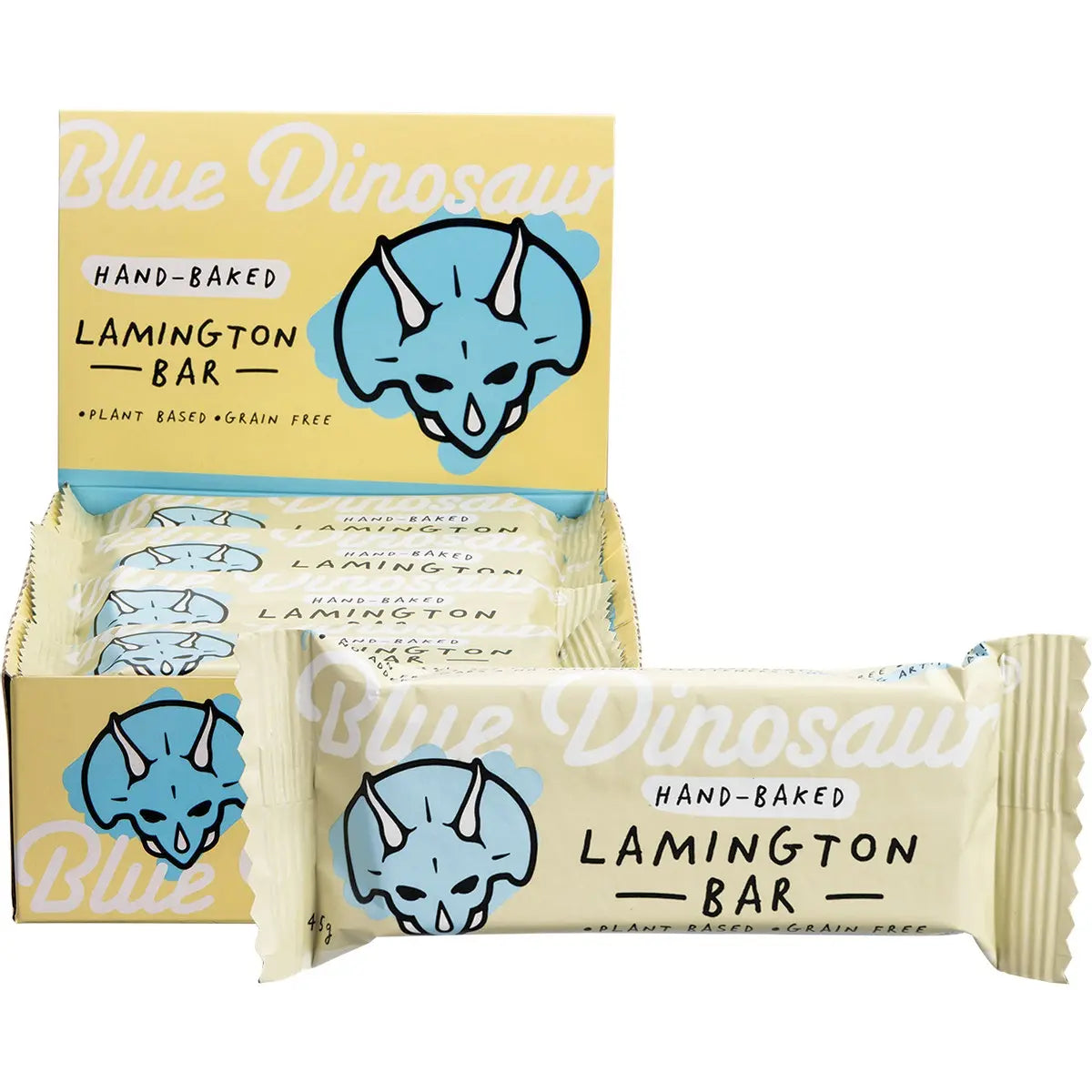 Blue Dinosaur Hand-baked Bar Lamington 45g 12 Pack BLUE DINOSAUR