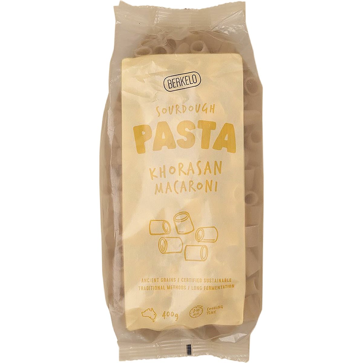 Berkelo Sourdough Pasta Khorasan Macaroni 400g berkelo