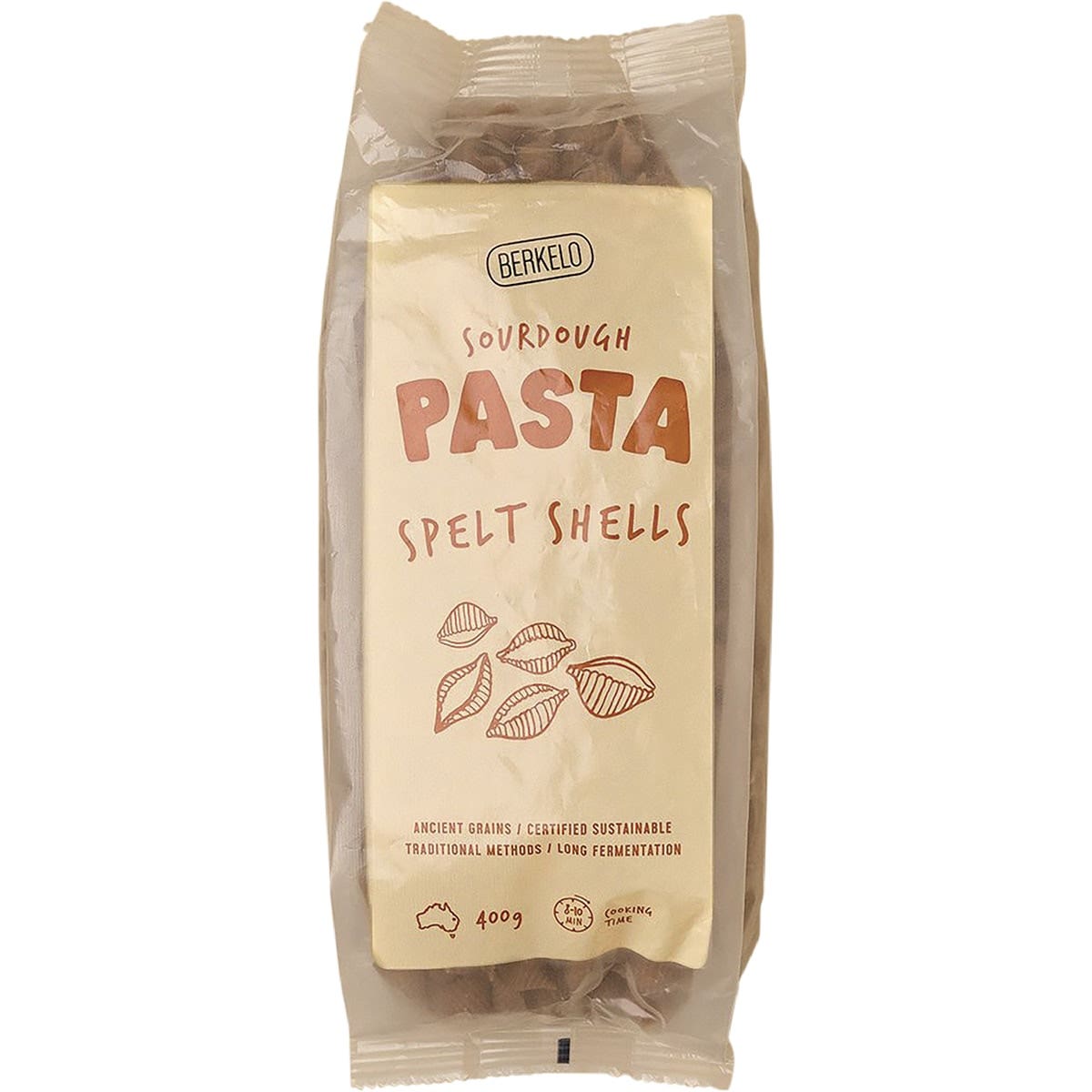 Berkelo Sourdough Pasta Spelt Shells 400g BERKELO