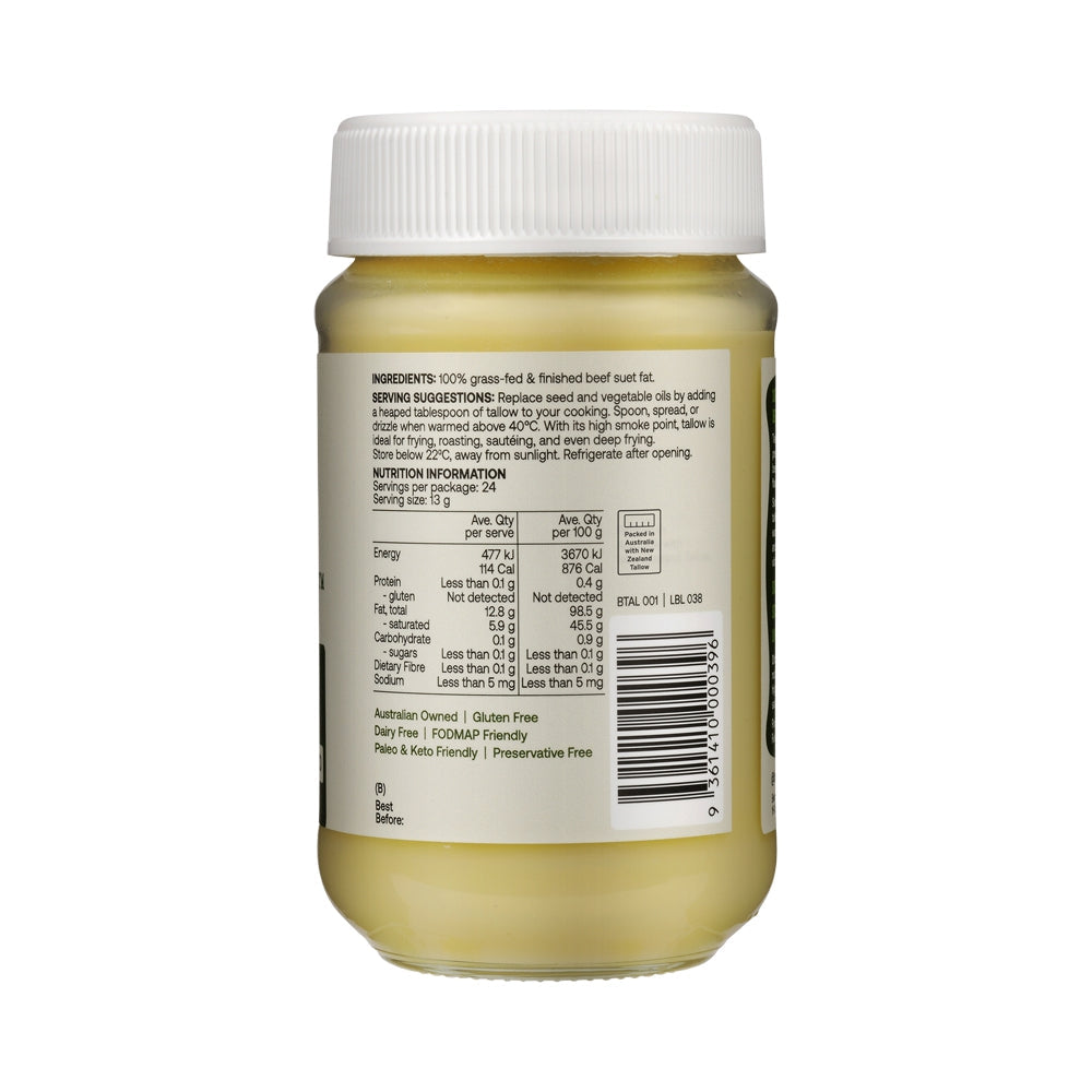 Best of the Bone Beef Tallow Pure Grass-fed Suet Dripping 320g