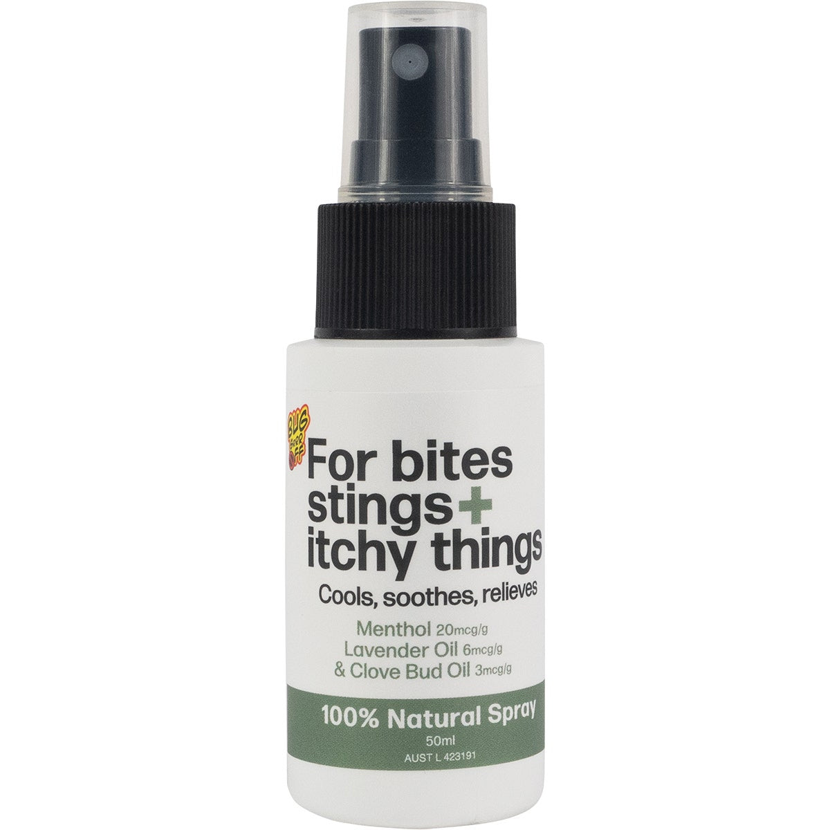 Bug-Grrr Off for Bites Stings + Itchy Things 100% Natural Spray 50ml - Cutprice Online