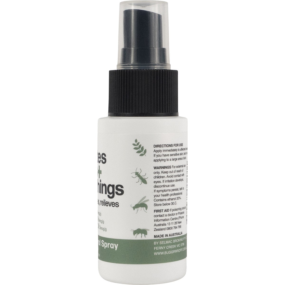 Bug-Grrr Off for Bites Stings + Itchy Things 100% Natural Spray 50ml - Cutprice Online