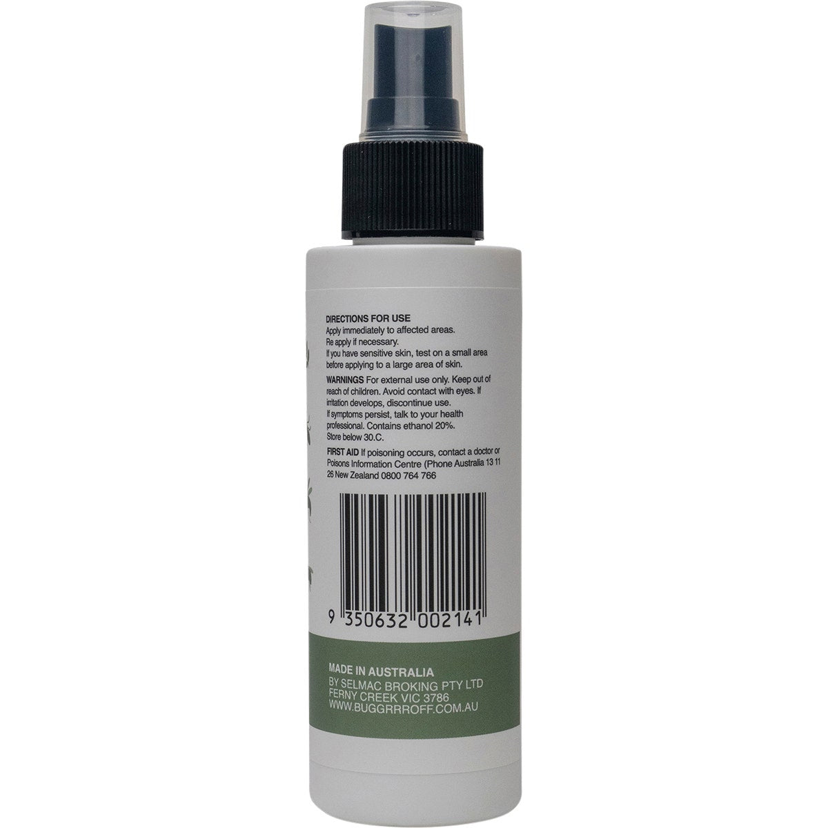 Bug-Grrr Off For bites stings + itchy things 100% Natural Spray 100ml - Cutprice Online