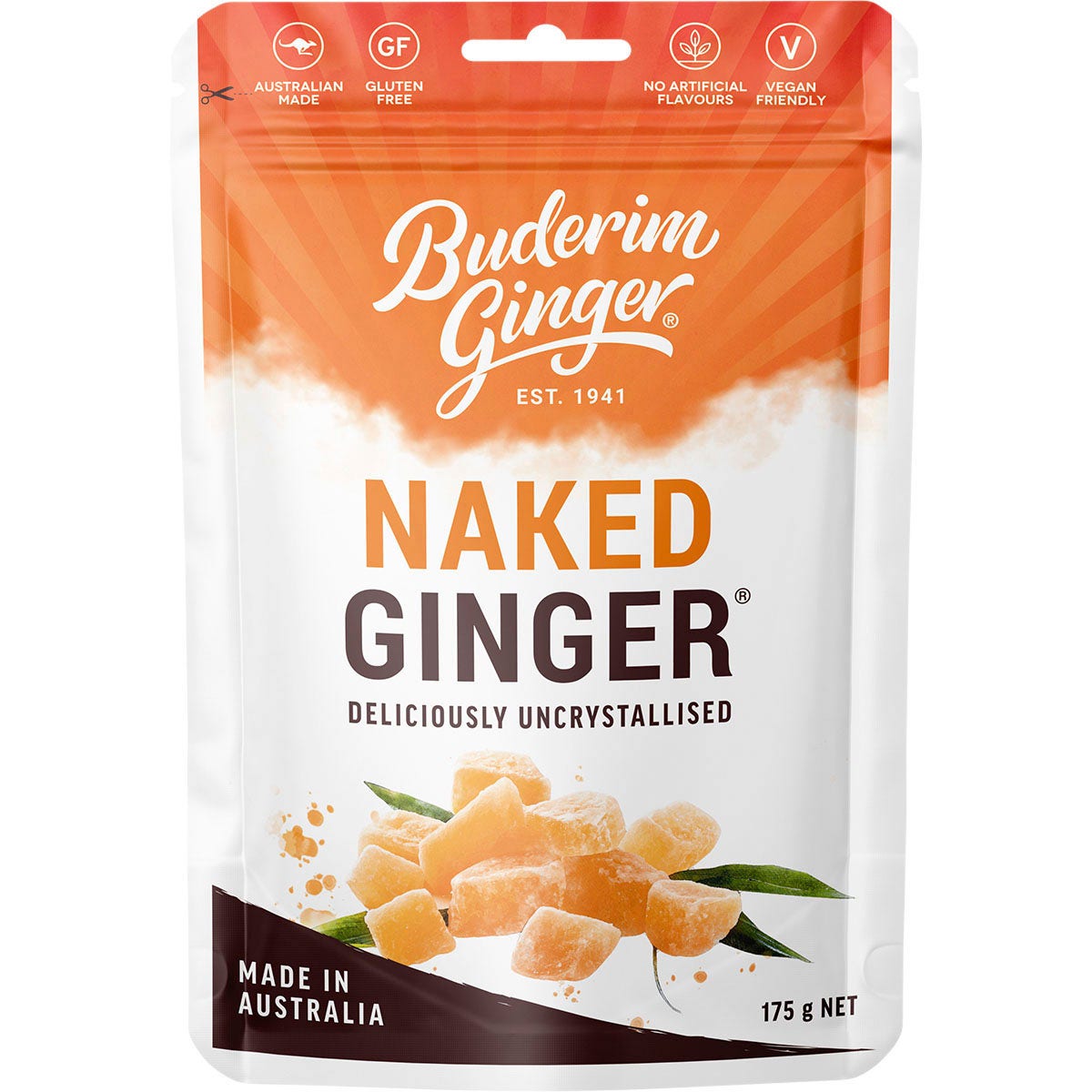 Buderim Ginger Naked Ginger Deliciously Uncrystallised 175g - Cutprice Online