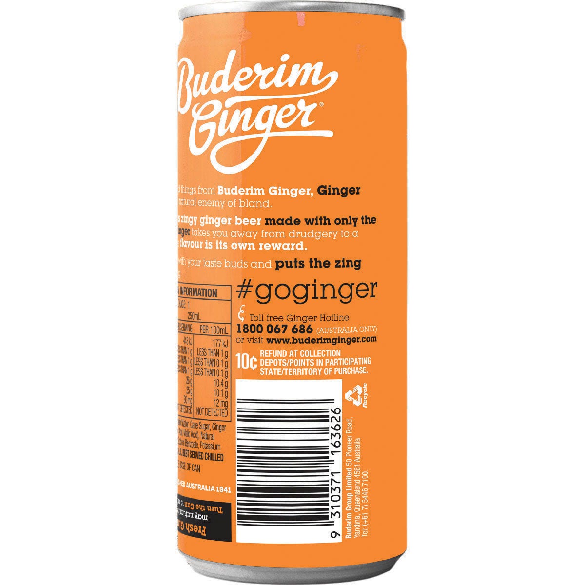Buderim Ginger Ginger Beer Non Alcoholic 4x250ml - Cutprice Online