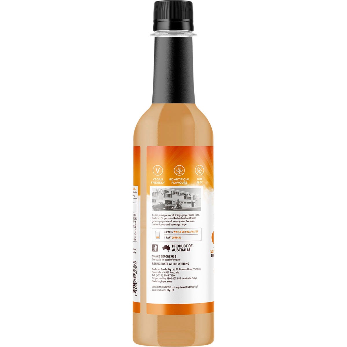 Buderim Ginger Ginger Refresher Cordial 750ml - Cutprice Online