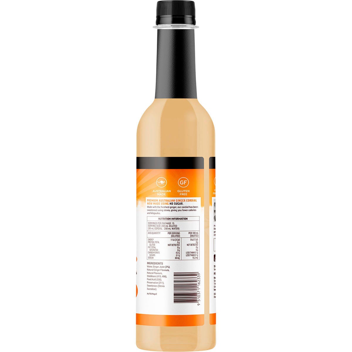 Buderim Ginger Ginger Refresher No Sugar Cordial 750ml - Cutprice Online