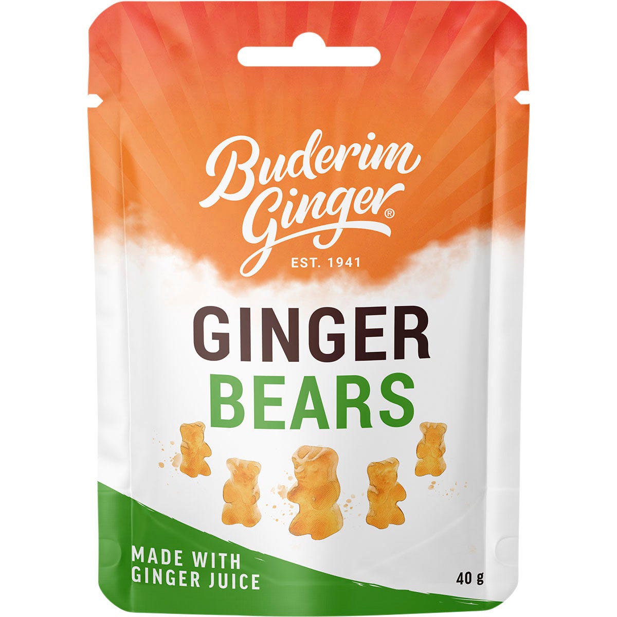 Buderim Ginger Ginger Bears 12x40g - Cutprice Online