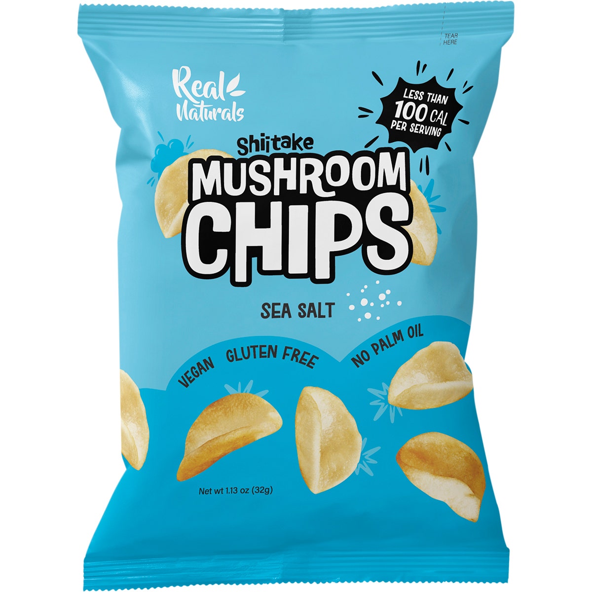 REAL NATURALS Shiitake Mushroom Chips Sea Salt 12x32g - Cutprice Online