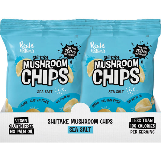 REAL NATURALS Shiitake Mushroom Chips Sea Salt 12x32g - Cutprice Online