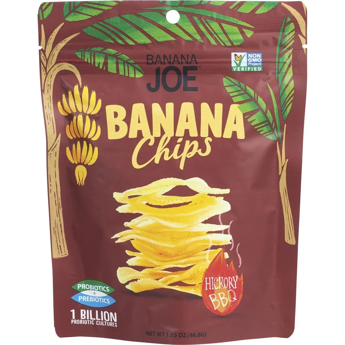 Banana Joe Banana Chips Hickory BBQ 46.8g 6 Pack BANANA JOE