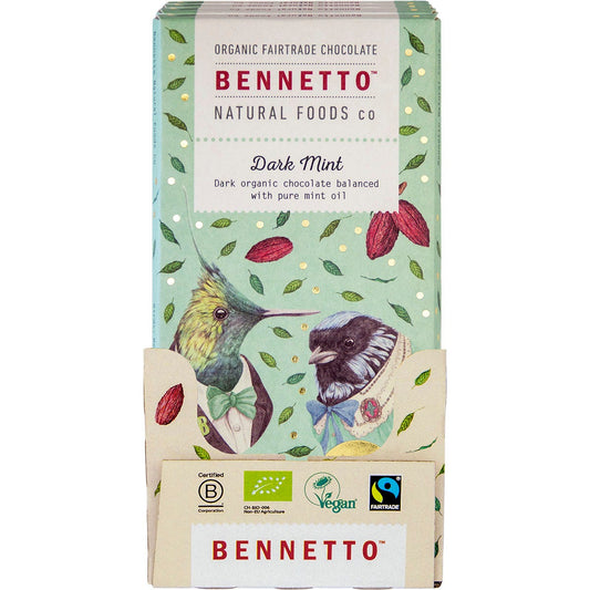 Bennetto Organic Dark Chocolate Dark Mint 12x80g - Cutprice Online