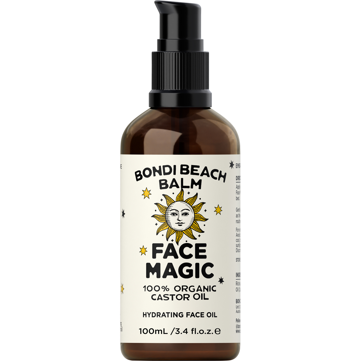 Bondi Beach Balm Face Magic 100% Organic Castor Oil 100ml