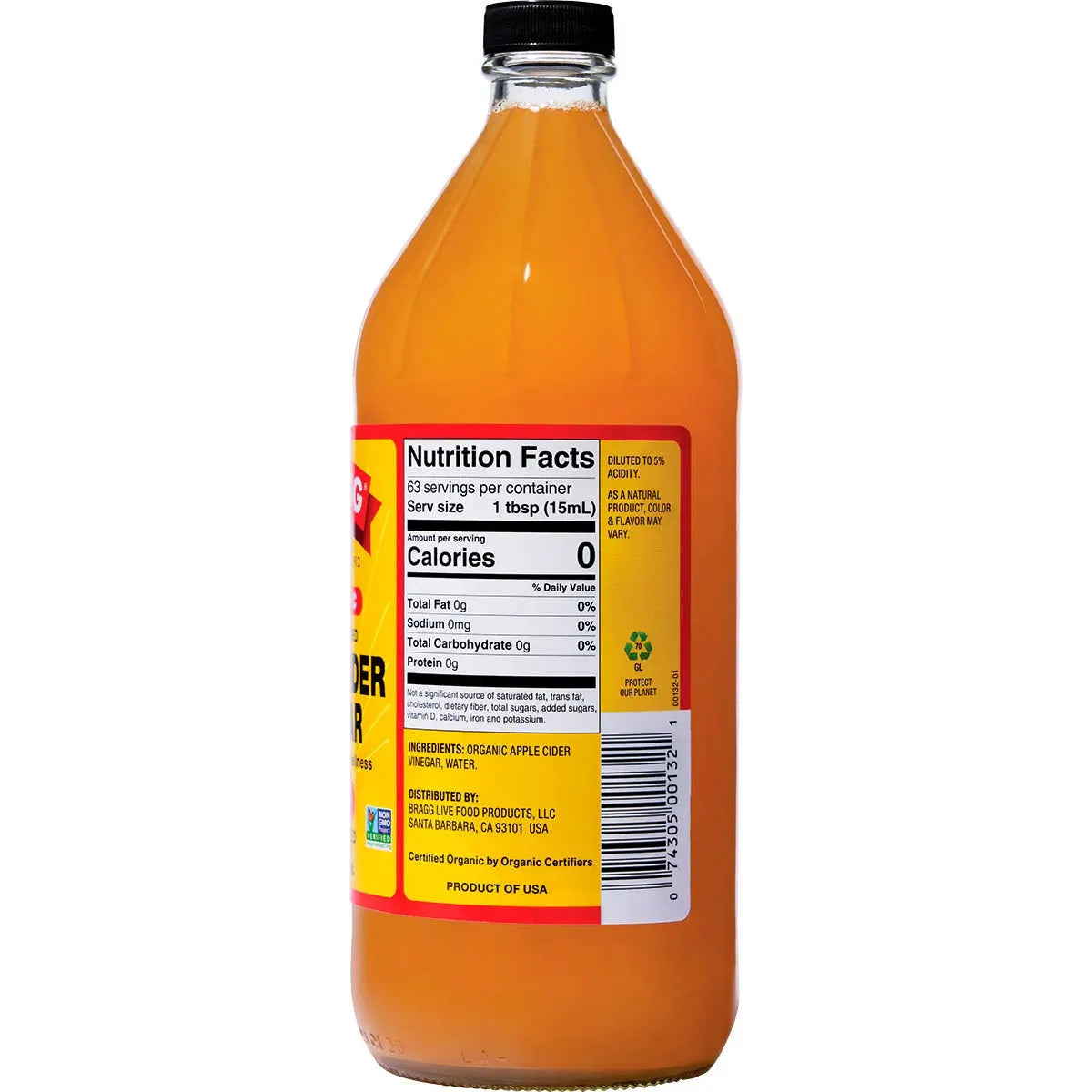 Bragg Apple Cider Vinegar Unfiltered & Contains the Mother 946ml BRAGG