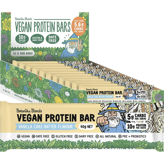 Botanika Blends Vegan Protein Bars Vanilla Cake Batter 12x40g BOTANIKA BLENDS