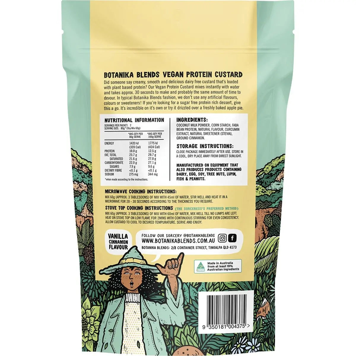 Botanika Blends Vegan Protein Custard Vanilla Cinnamon 120g BOTANIKA BLENDS
