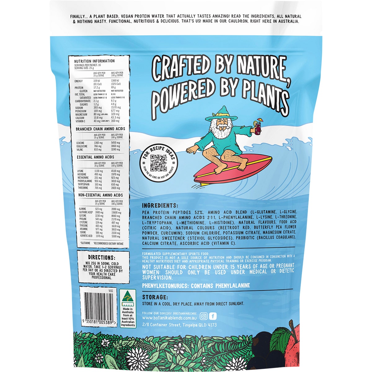 Botanika Blends Plant Protein Water Apple Blackcurrant 400g - Cutprice Online