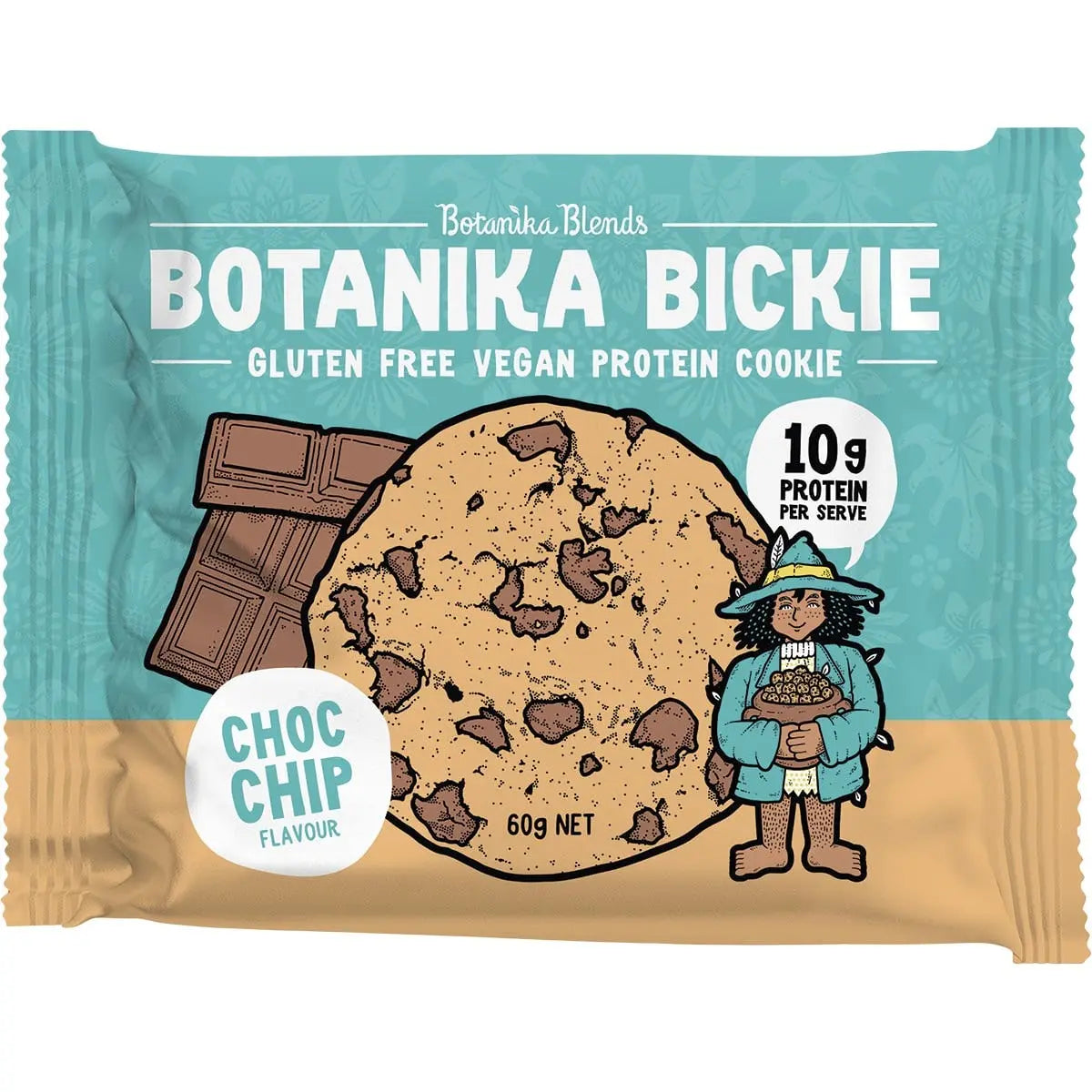 Botanika Blends Botanika Bickie Vegan Protein Cookie- Choc Chip 60g 12 Pack BOTANIKA BLENDS