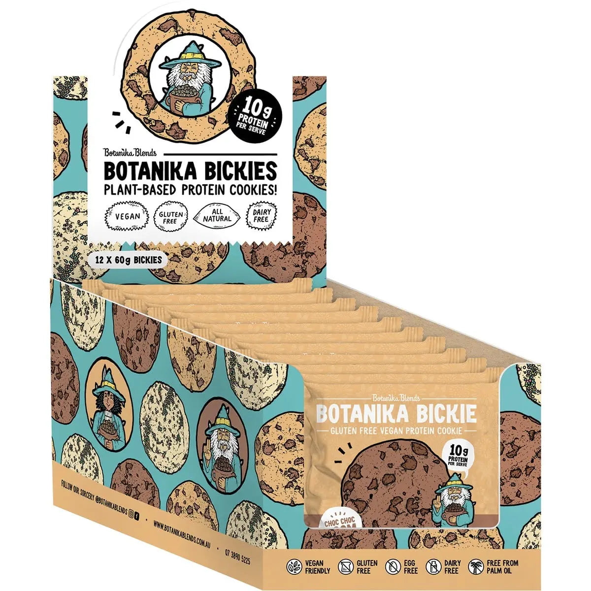 Botanika Blends Botanika Bickie Vegan Protein Cookie- Choc Choc Boom 60g 12 Pack BOTANIKA BLENDS