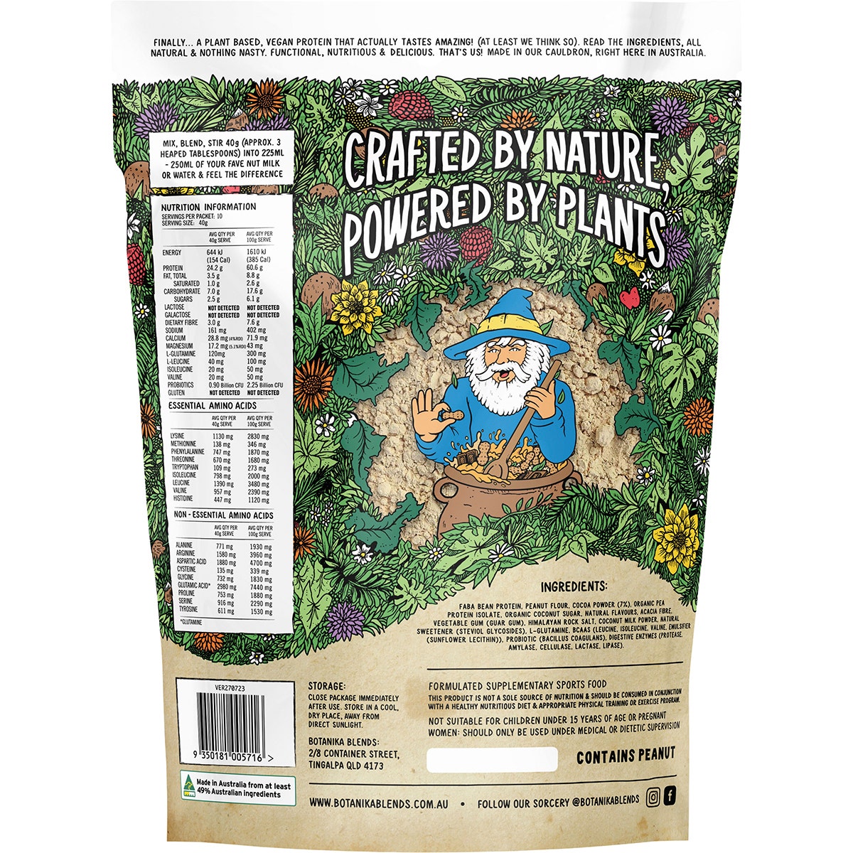 Botanika Blends Plant Protein Choc Peanut Butter 400g - Cutprice Online
