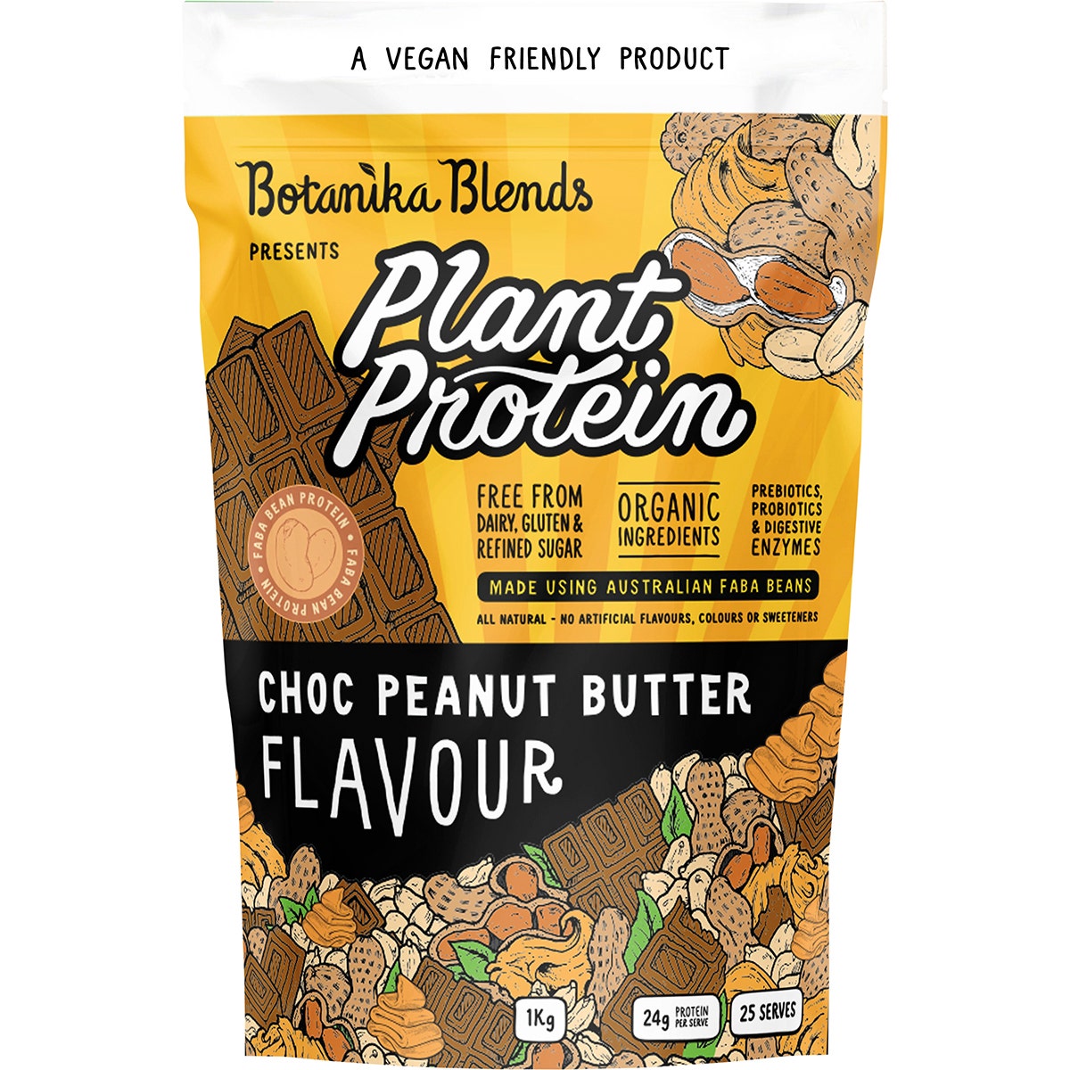 Botanika Blends Plant Protein Choc Peanut Butter 1kg - Cutprice Online