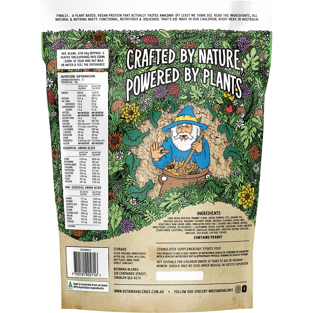 Botanika Blends Plant Protein Choc Peanut Butter 1kg - Cutprice Online