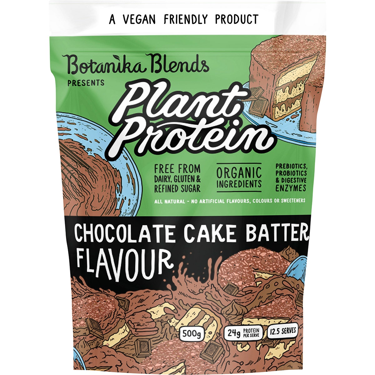 Botanika Blends Plant Protein Chocolate Cake Batter 500g - Cutprice Online