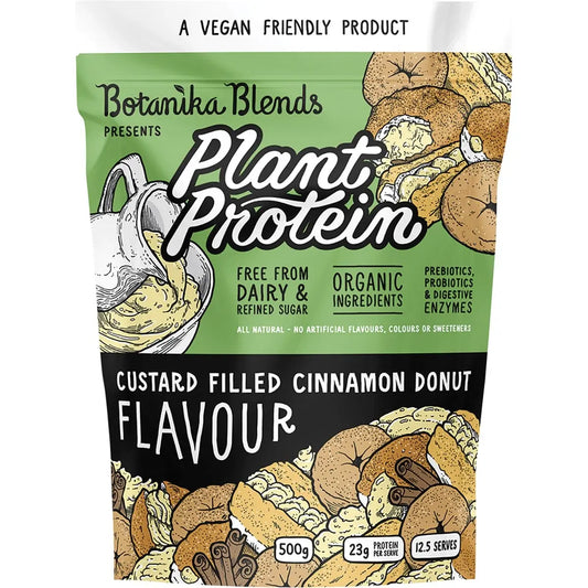 Botanika Blends Plant Protein Custard Filled Cinnamon Donut 500g BOTANIKA BLENDS