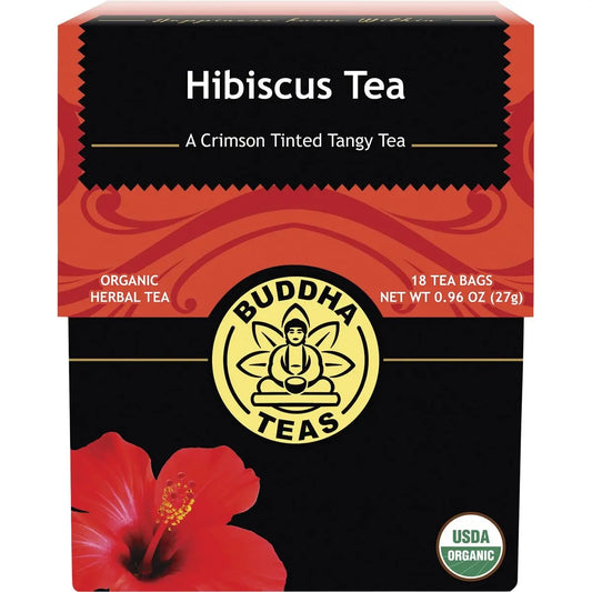 Buddha Teas Organic Herbal Tea Bags Hibiscus Tea 18 BUDDHA TEAS