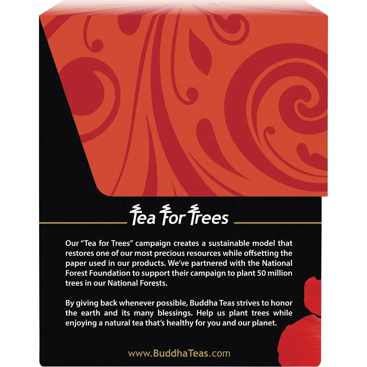 Buddha Teas Organic Herbal Tea Bags Hibiscus Tea 18 BUDDHA TEAS