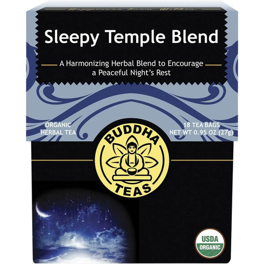 BUDDHA TEAS Organic Herbal Tea Bags Sleepy Temple Blend 18 BUDDHA TEAS