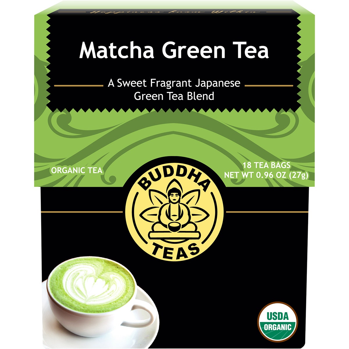 BUDDHA TEAS Organic Tea Bags Matcha Green Tea 18pk - Cutprice Online