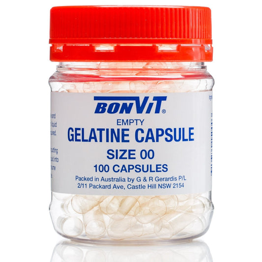 Bonvit Gelatine Capsules 00 Size 100c - Cutprice Online